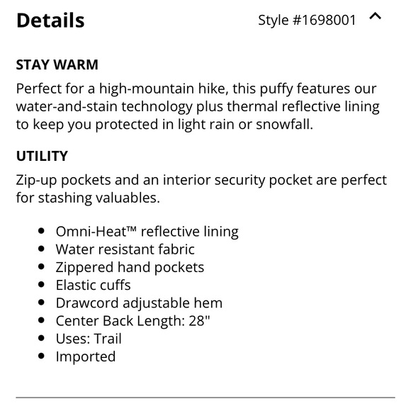 Columbia Men’s Powder Lite Insulated Jacket - Picture 10 of 10